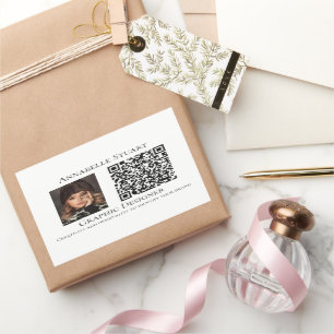 Adesivo Retangular Código QR da foto Empresa Comercial