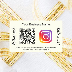 Adesivo Retangular Código qr do nome da empresa de marfim no instagra