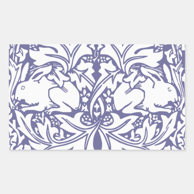 Adesivo Retangular Coelho Lavanda Artes e Ofícios Botânicos (Frente)