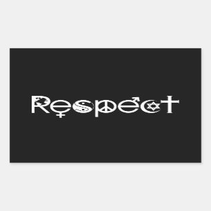 Adesivo Retangular Coexistir com Respeito - Paz Bondade & Tolerância