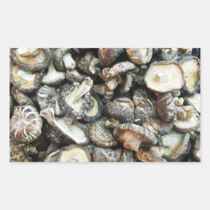 Adesivo Retangular Cogumelos de Shiitake