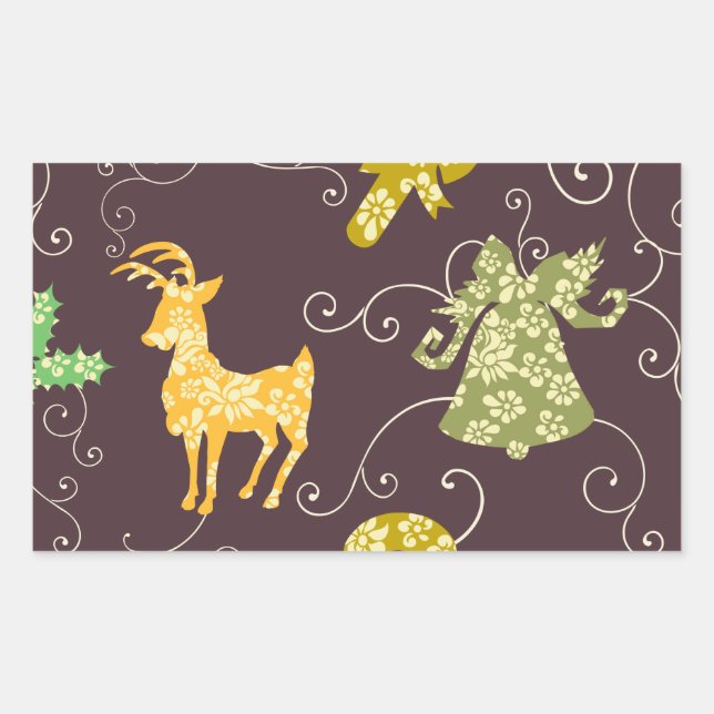 Adesivo Retangular coisas de férias (Frente)