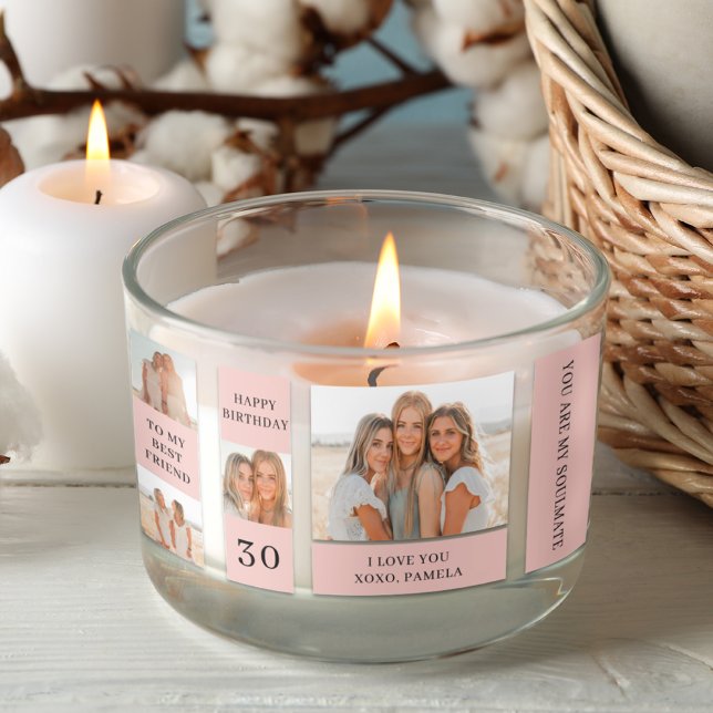 Adesivo Retangular Colagem de Fotos de Amigos | Presente de aniversár (Criador carregado)