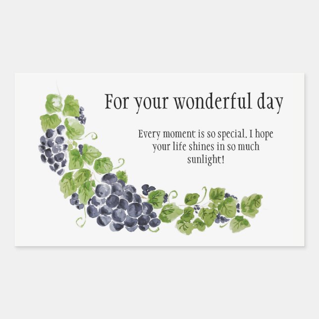 Adesivo Retangular Colheita de Vinhetas (Frente)