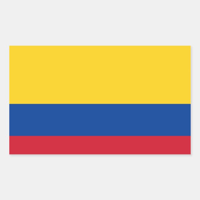 Adesivo Retangular Colombia flag (Frente)