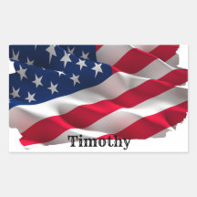 Colorful energy wave american flag