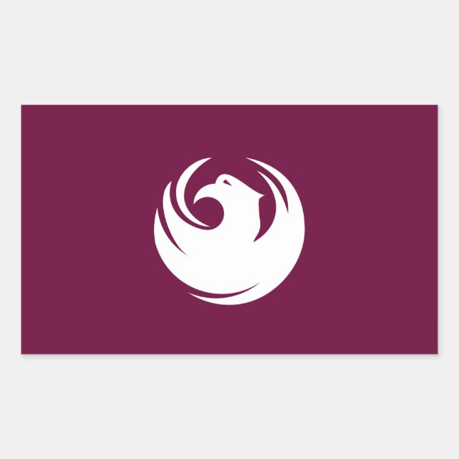 Adesivo retangular com a bandeira da cidade de Pho (Frente)