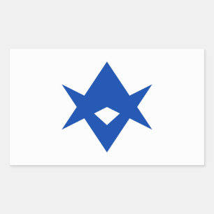 Adesivo retangular com a bandeira da cidade de Toy