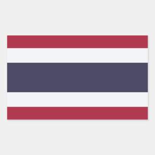 Adesivo retangular com a bandeira da Tailândia