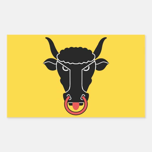 Adesivo retangular com a bandeira de Uri, Suíça (Frente)