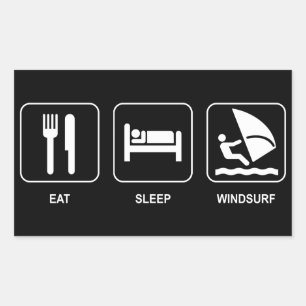 Adesivo Retangular Coma o sono Windsurf