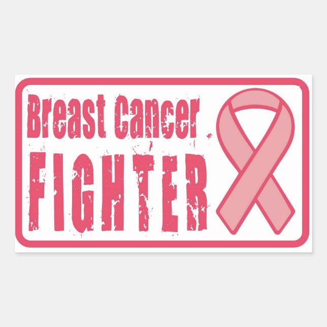 Adesivo Retangular Combate ao Cancer da Mama (Frente)