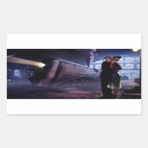 Adesivo Retangular Comboio azul