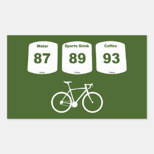 Adesivo Retangular Combustível De Ciclo: Água, Bebida Esportiva, Café