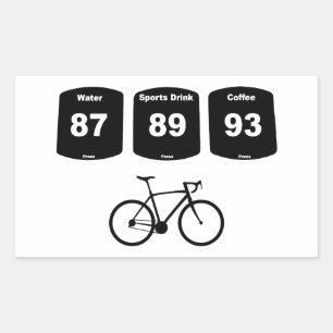 Adesivo Retangular Combustível De Ciclo: Água, Bebida Esportiva, Café