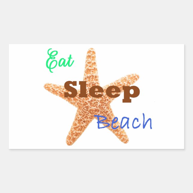 Adesivo Retangular Come Sleep Beach - Retângulo Sticker (Frente)