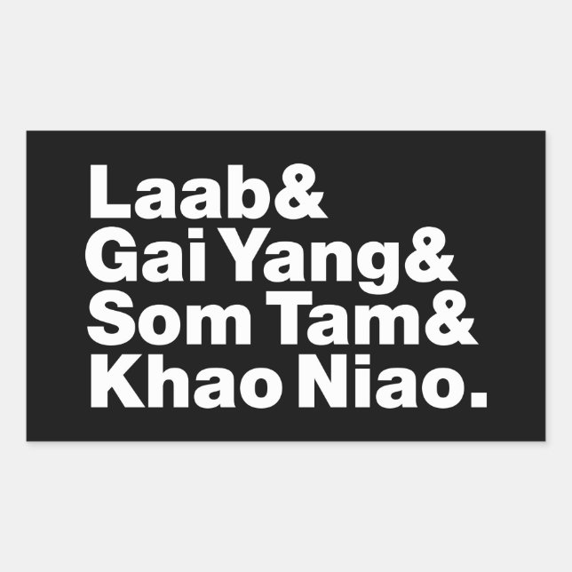 Adesivo Retangular Comida da Rua Isaan Tailandesa (Frente)
