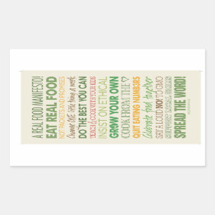 Adesivo Retangular Comida Inspiron Stickers