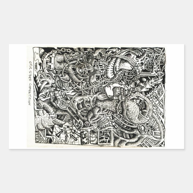 Adesivo Retangular Competição unilateral, de Brian Benson (Frente)