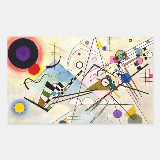 Adesivo Retangular Composição 8 de Kandinsky (Frente)