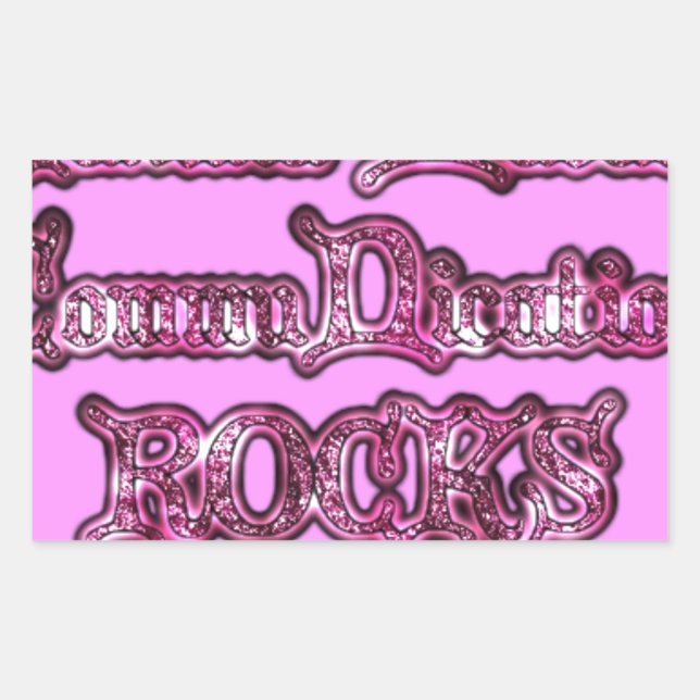 Adesivo Retangular Comunicação de Hakuna Matata ROCKS Art Impressão (Frente)