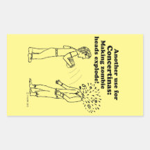 Concertina faz zombies explodirem palito retangula