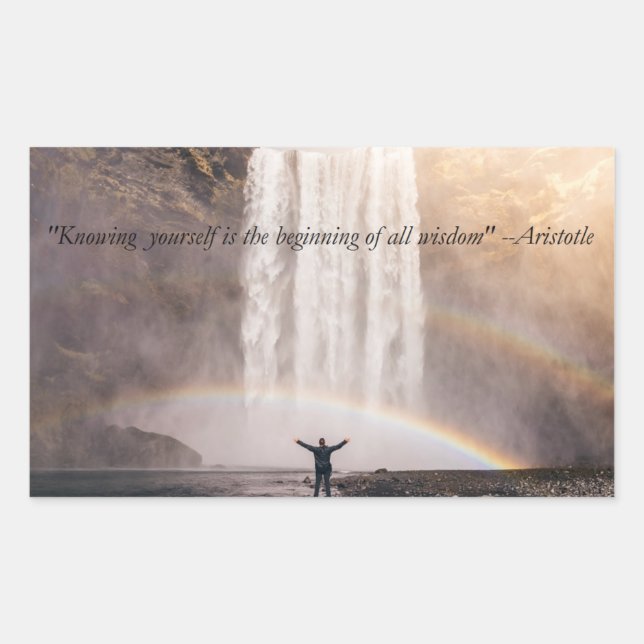 Adesivo Retangular Conhecendo-se - Retângulo Sticker (Frente)