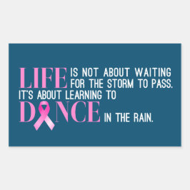 Adesivo Retangular Consciencialização do Cancer da Mama Inspiradora |