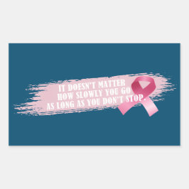 Adesivo Retangular Consciencialização do Cancer da Mama Inspiradora |