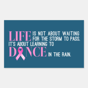 Adesivo Retangular Conscientização do Cancer da Mama de Cotação I