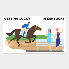Adesivo Retangular Conseguir sorte em Kentucky