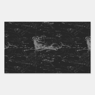 Adesivo Retangular Constelação de na moda Vintage Aries por Hevelius