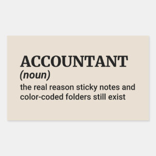 Adesivo Retangular Contador - Definição Engraçada