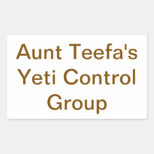 Adesivo Retangular Controle de Yeti da Tia Teefa Hankamer Artjunkhaus