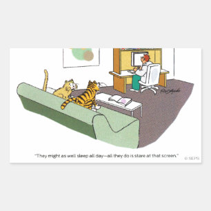 Adesivo Retangular Conversa do gato