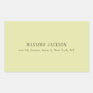 Adesivo Retangular Cor pastel personalizada nome minimalista personal