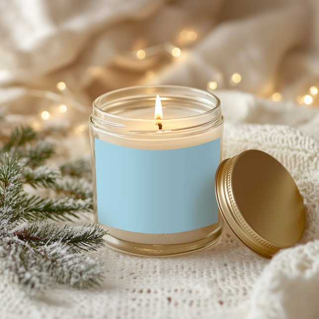 Adesivo Retangular Cor Sólida Azul Claro (Solid Color Light Blue Rectangular Sticker)