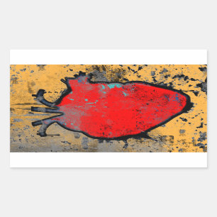 Adesivo Retangular coração anatômico