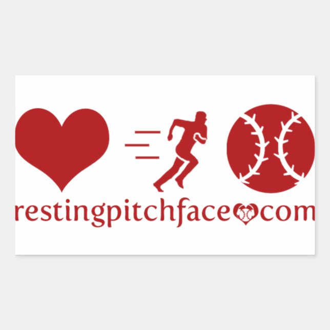 Adesivo Retangular Coração, Hustle, HBP Sticker (Frente)