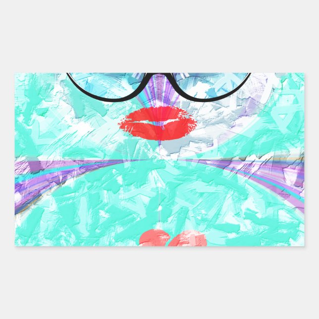 Adesivo Retangular Coração perfeito (Frente)