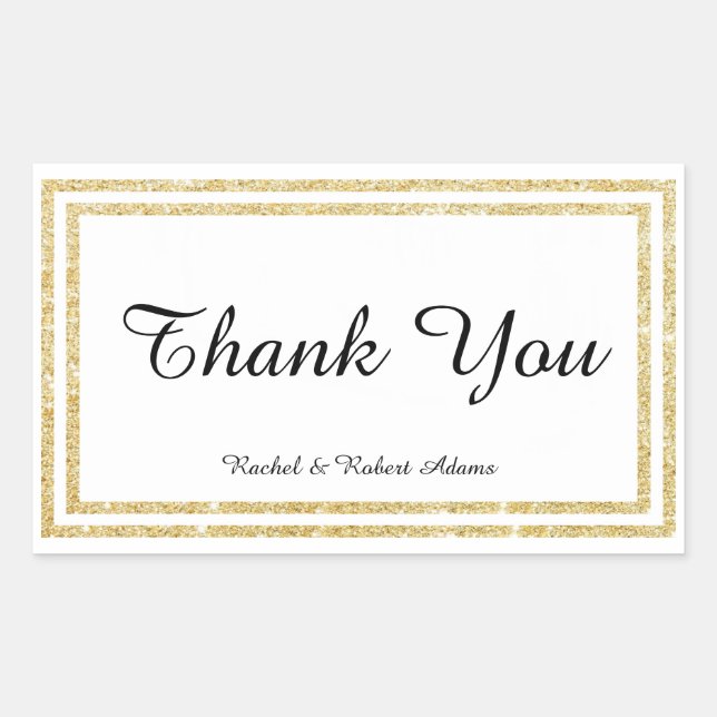 Adesivo Retangular Corda Dourada com Falhas Chic - Vinheta Retangular (Frente)