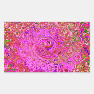 Adesivo Retangular Cores cor-de-rosa-quente marmoreadas Abstrato Rote
