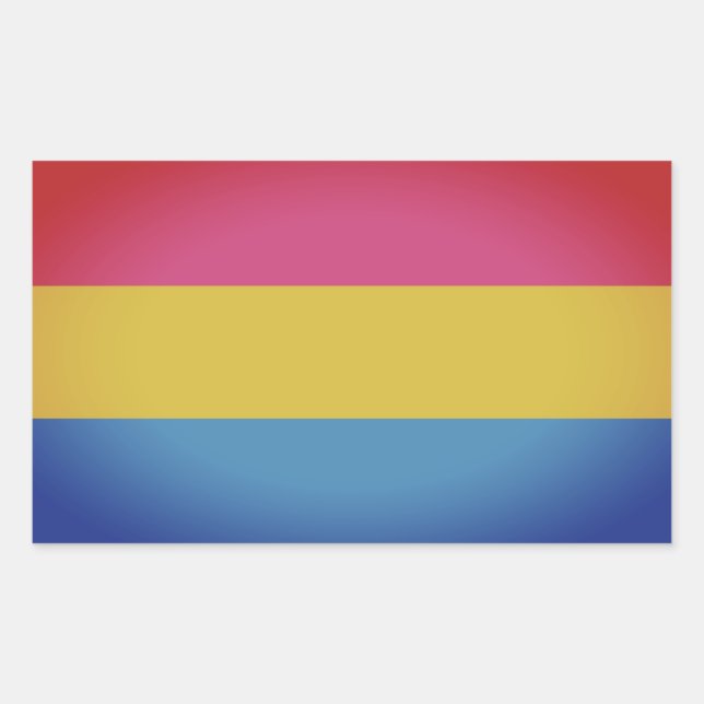Adesivo Retangular Cores do Orgulho Pansexual (Frente)