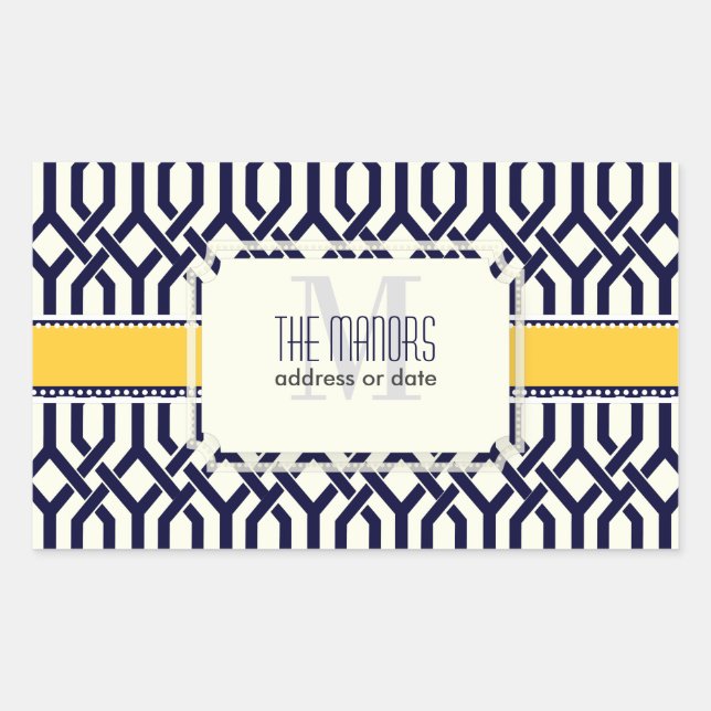 Adesivo Retangular Cores PixDezines kew trellis/DIY (Frente)