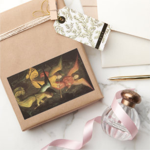 Adesivo Retangular Coro de Anjos por Simon Marmion, Renascance Art