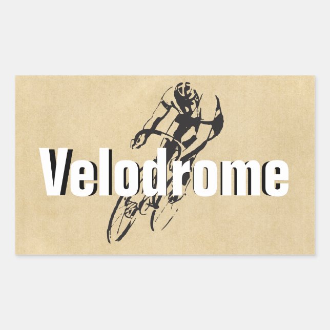 Adesivo Retangular Corrida de bicicleta personalizada (Frente)