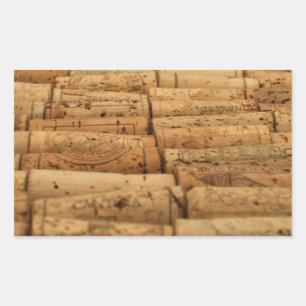 Adesivo Retangular Cortiça do vinho