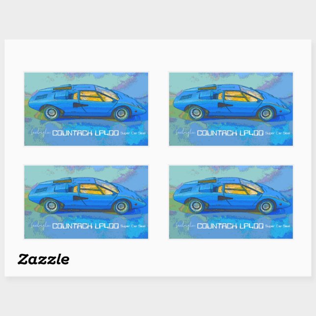 ADESIVO RETANGULAR COUNTACH (Folha)