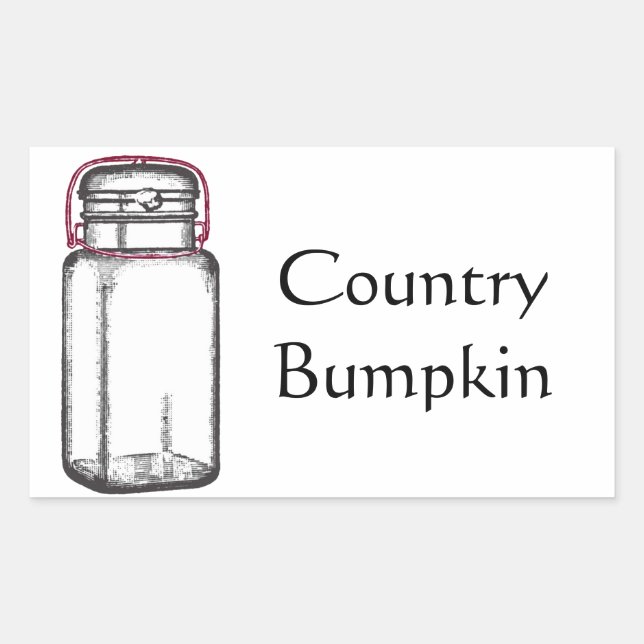 Adesivo Retangular Country Bumpkin (Frente)