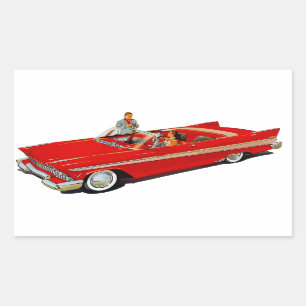 Adesivo Retangular Coupe Conversível Plymouth Belvedere 1957